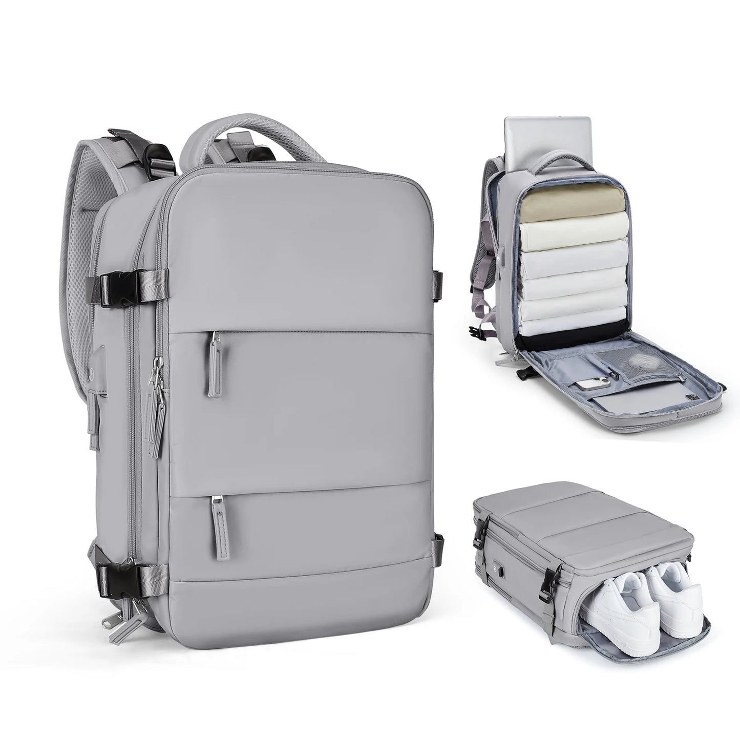 Zaino da Viaggio 40x30x20 cm - Bagaglio a Mano con Scomparto Scarpe e Laptop - Cabyno