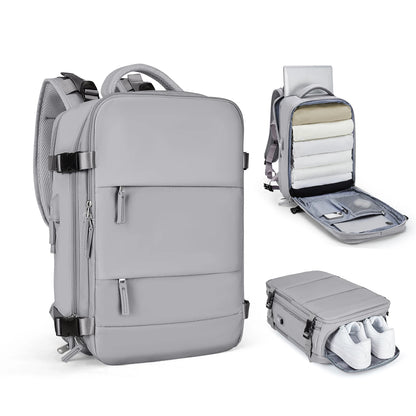Zaino da Viaggio 40x30x20 cm - Bagaglio a Mano con Scomparto Scarpe e Laptop - Cabyno