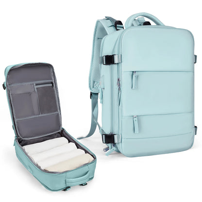 Zaino da viaggio capiente impermeabile per laptop, bagaglio a mano da cabina uomo/donna