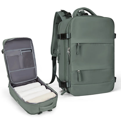 Zaino da viaggio capiente impermeabile per laptop, bagaglio a mano da cabina uomo/donna
