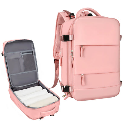 Zaino da viaggio capiente impermeabile per laptop, bagaglio a mano da cabina uomo/donna