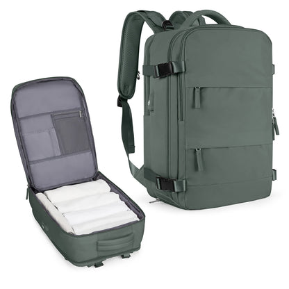 Zaino da viaggio capiente impermeabile per laptop, bagaglio a mano da cabina uomo/donna