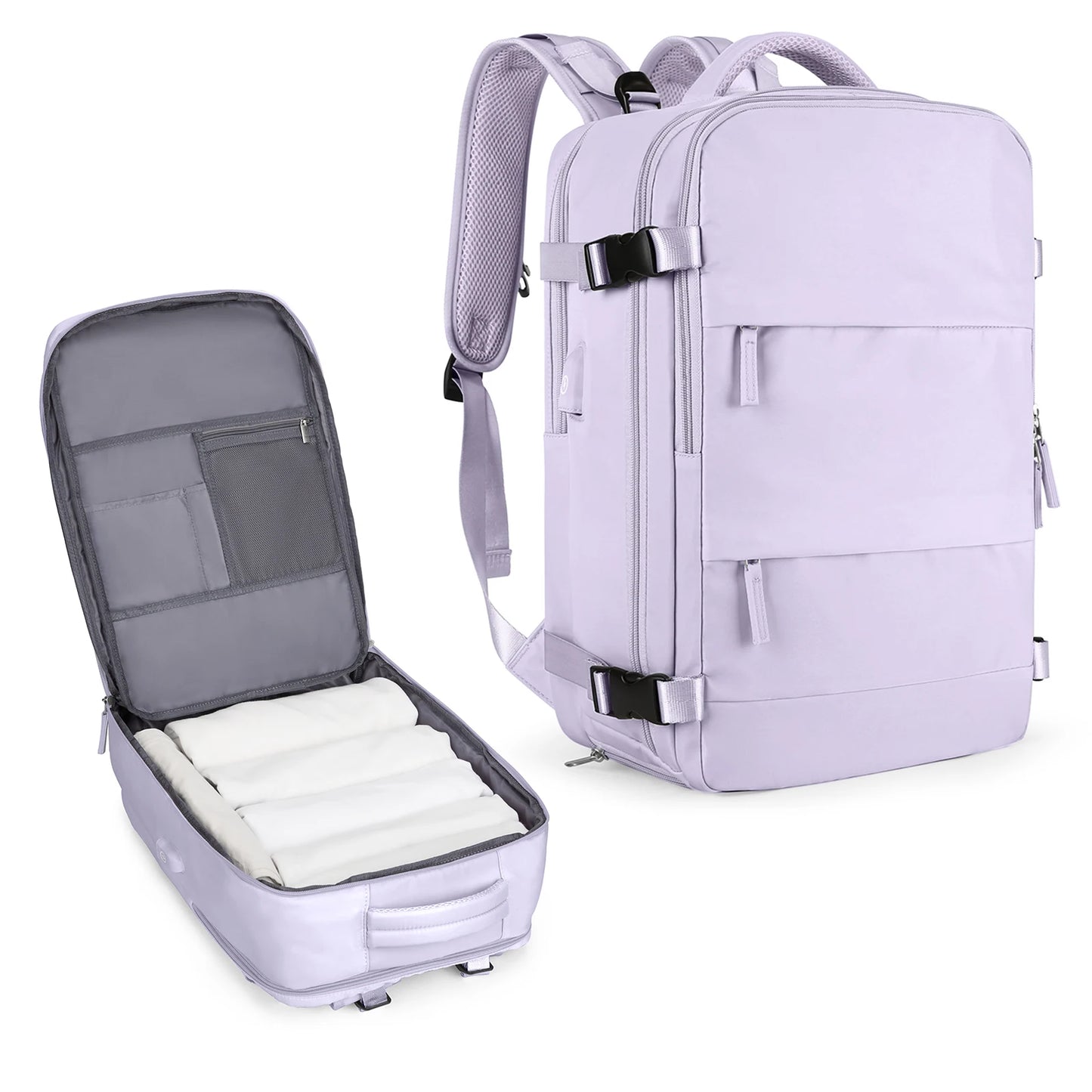 Zaino da viaggio capiente impermeabile per laptop, bagaglio a mano da cabina uomo/donna