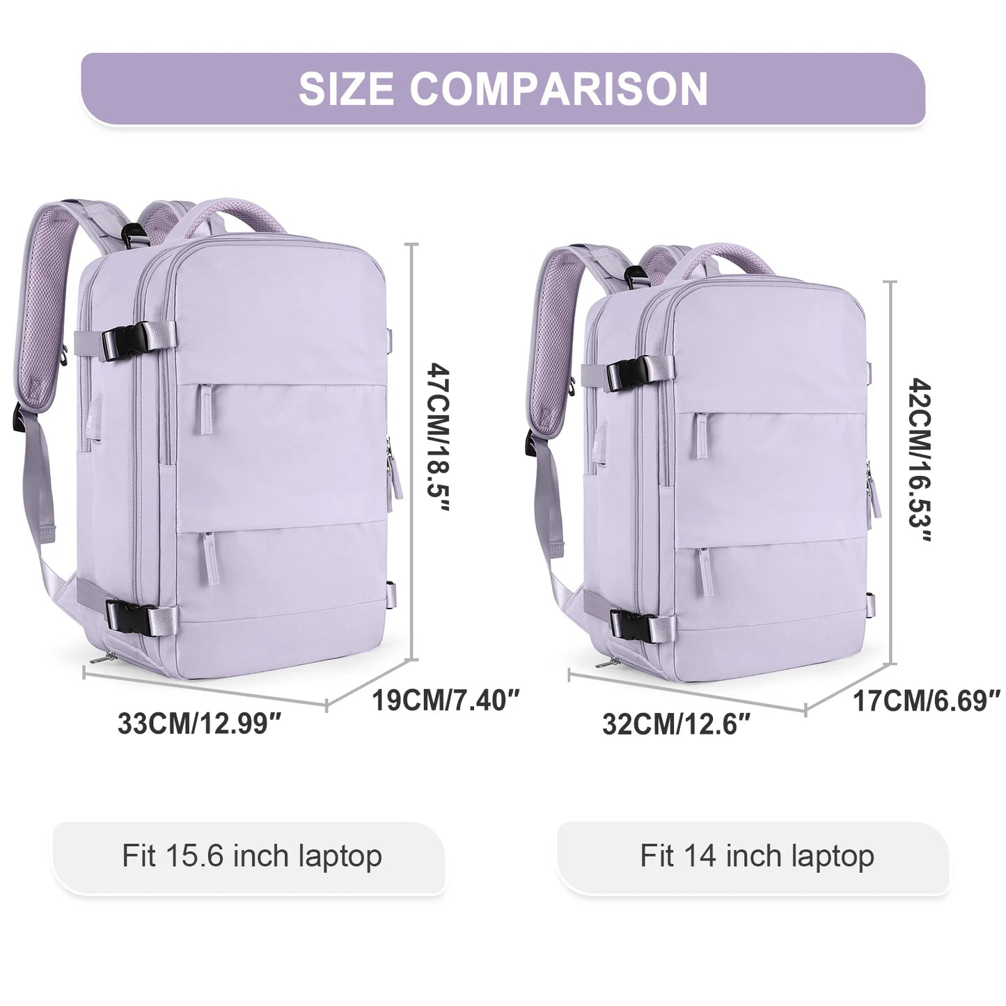 Zaino da viaggio grande capacità 40L – zaino espandibile per weekend e uso quotidiano