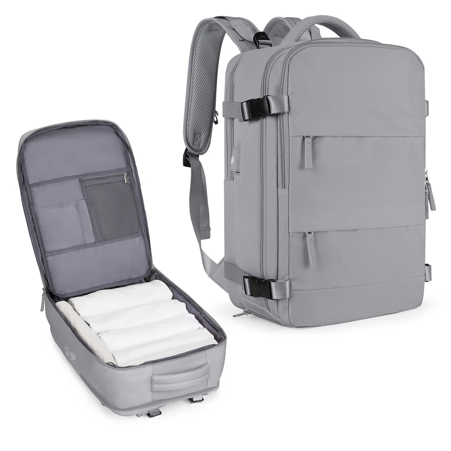 Zaino da viaggio capiente impermeabile per laptop, bagaglio a mano da cabina uomo/donna