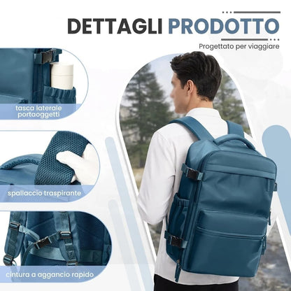 Zaino Sottovuoto 40x20x25 cm - Bagaglio a Mano con Compressione - Cabyno