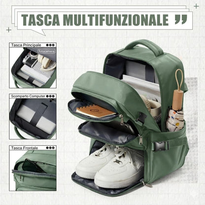 Zaino da Viaggio 40x20x25 cm - Bagaglio a Mano Leggero e Compatto - Cabyno