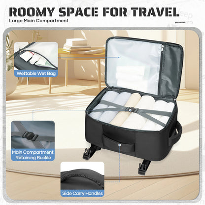 Zaino da viaggio sottovuoto 40x20x25 – zaino compatto e leggero