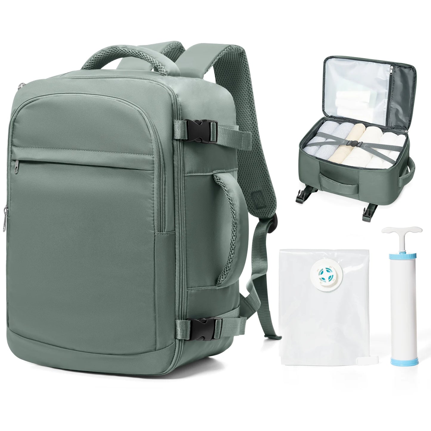 Zaino da viaggio sottovuoto 40x20x25 – zaino compatto e leggero