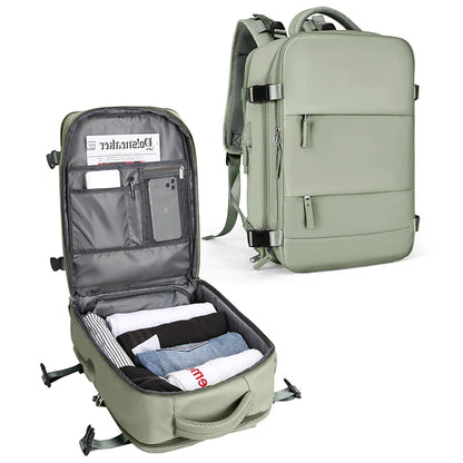 Zaino da viaggio capiente impermeabile per laptop, bagaglio a mano da cabina uomo/donna