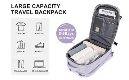 Zaino da viaggio grande capacità 40L – zaino espandibile per weekend e uso quotidiano