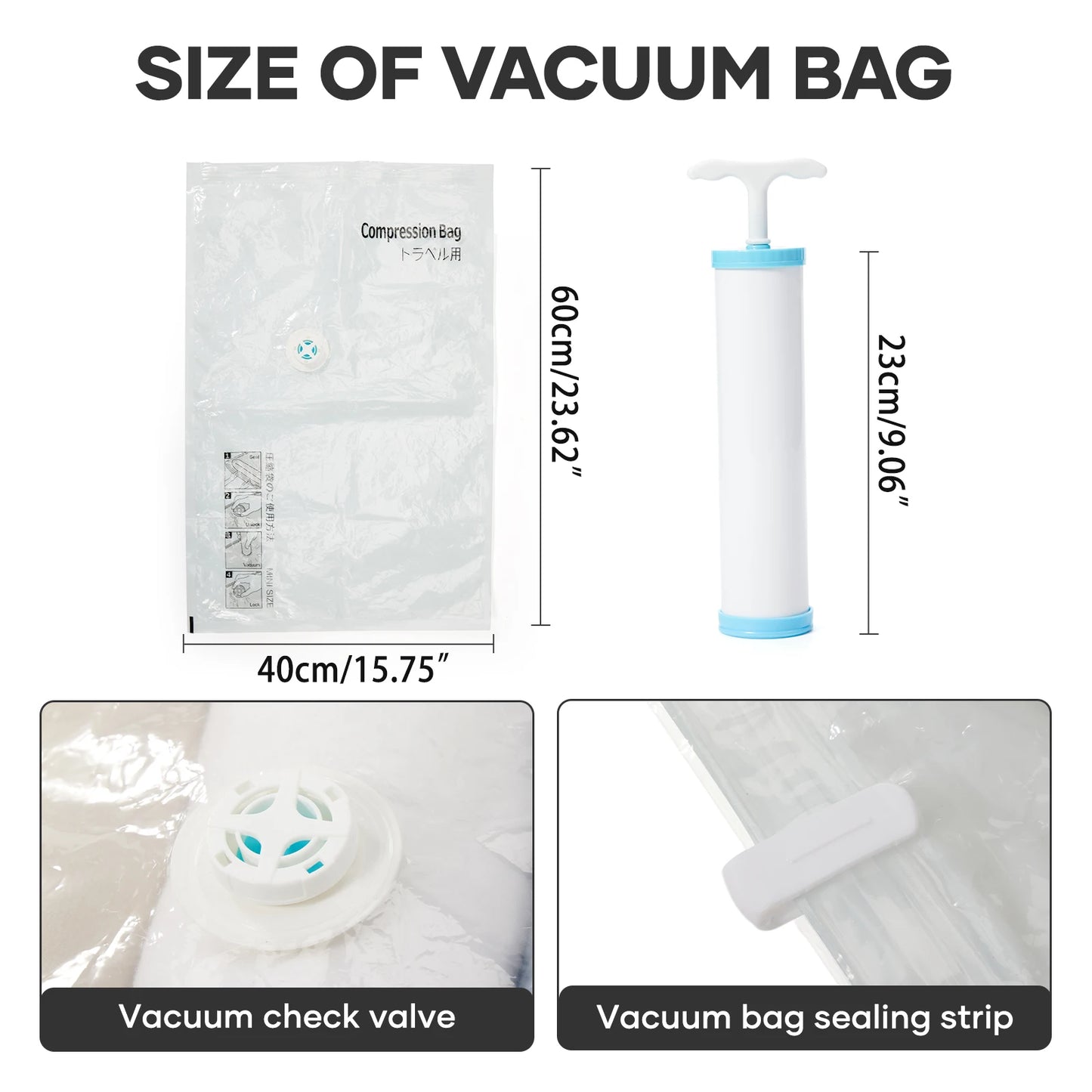 Zaino da viaggio sottovuoto 40x20x25 – zaino compatto e leggero