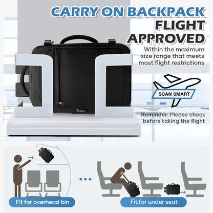 Zaino da Viaggio 40x20x25 cm - Bagaglio a Mano con Scomparto Laptop 15.6" - Cabyno