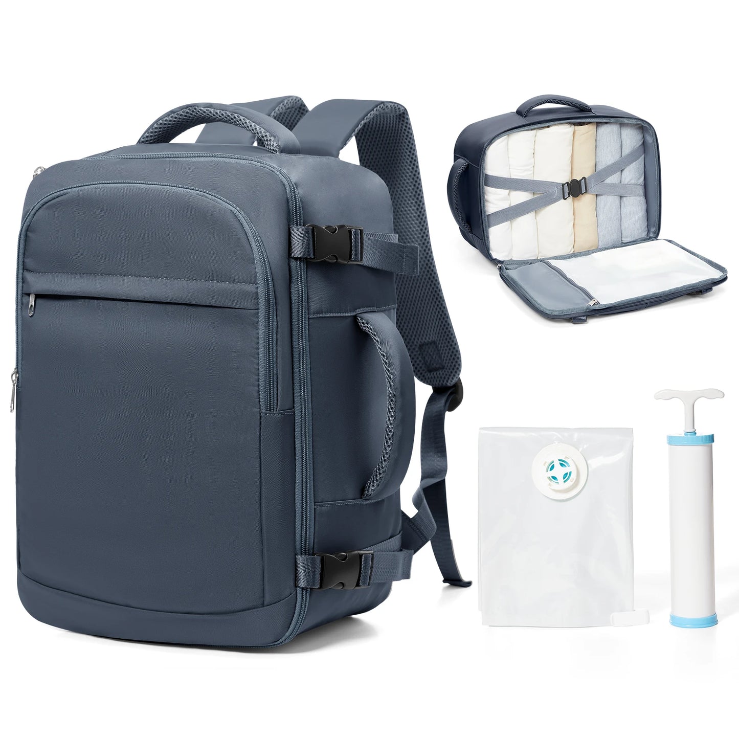 Zaino da viaggio sottovuoto 40x20x25 – zaino compatto e leggero