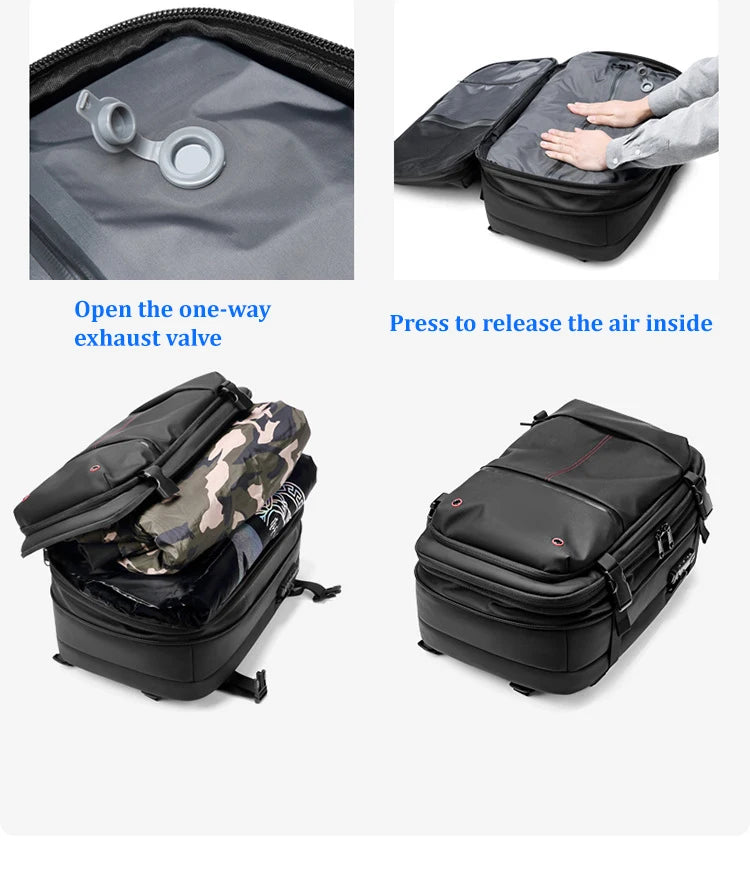 Zaino da Viaggio Sottovuoto 40L - Bagaglio a Mano Espandibile - Cabyno