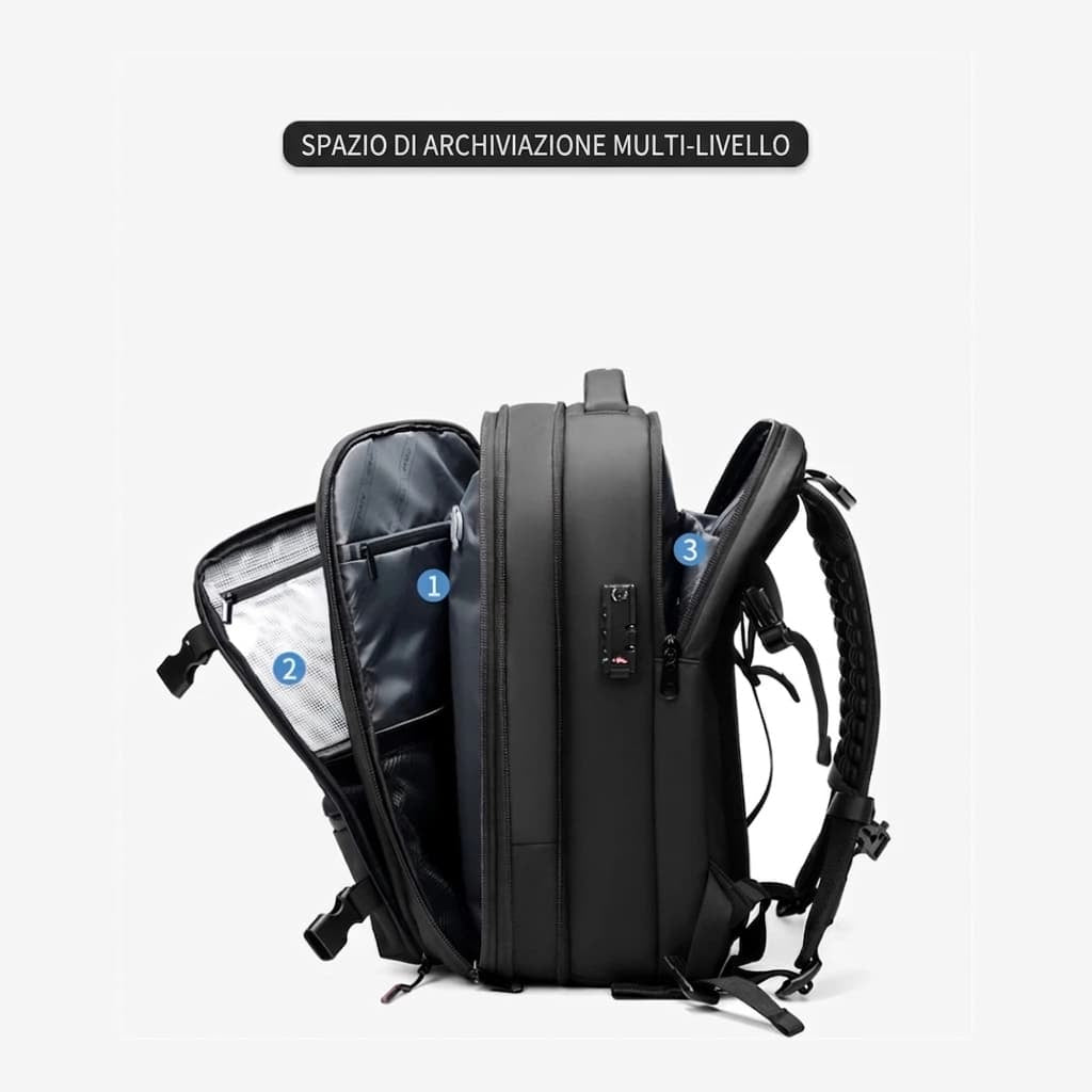 Zaino da Viaggio Sottovuoto 40L - Bagaglio a Mano Espandibile - Cabyno