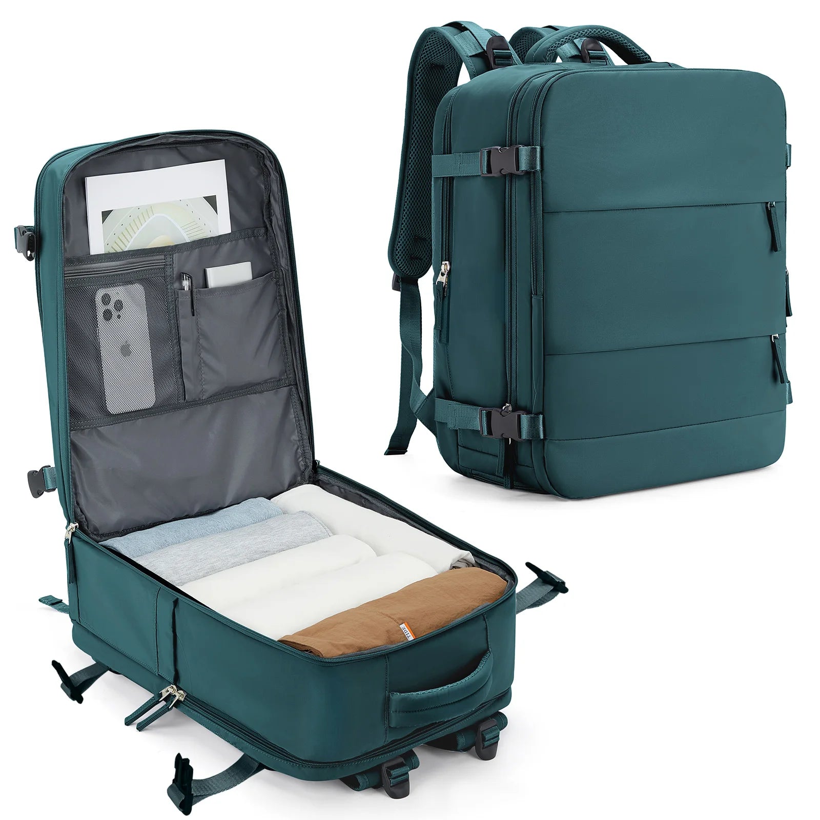 Zaino da viaggio bagaglio a mano EasyJet 45x36x20 – compatibile Ryanair con scomparto scarpe