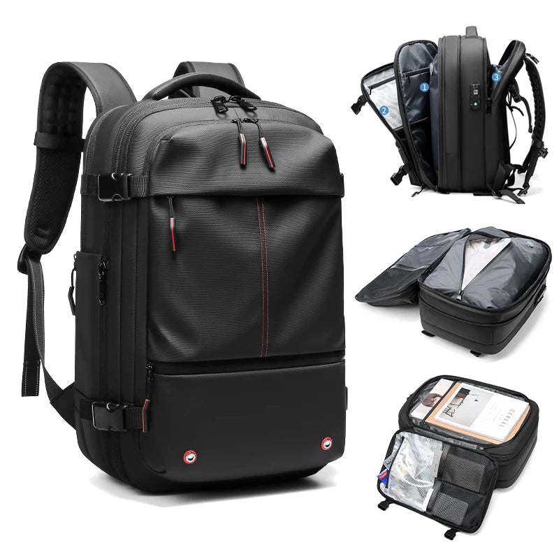 Zaino da viaggio sottovuoto 40L bagaglio a mano – zaino cabina con compressione e scomparto laptop