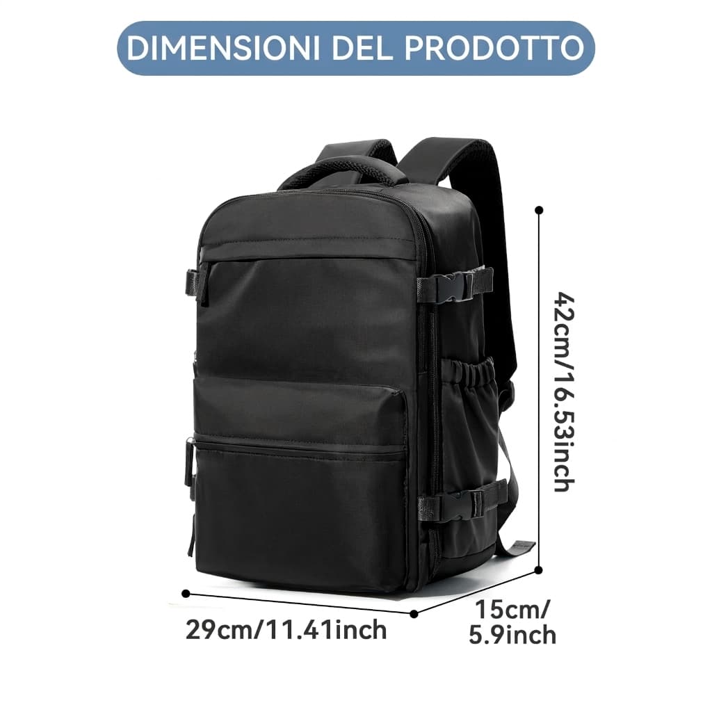 Zaino da viaggio sottovuoto compatto 30L – zaino leggero con compressione