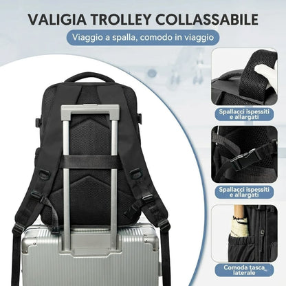 Zaino da viaggio sottovuoto compatto 30L – zaino leggero con compressione