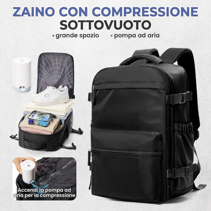 Zaino da viaggio sottovuoto compatto 30L – zaino leggero con compressione