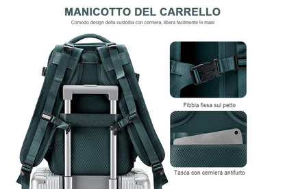 Zaino da Viaggio 45x36x20 cm - Bagaglio a Mano con Scomparto Scarpe - Cabyno