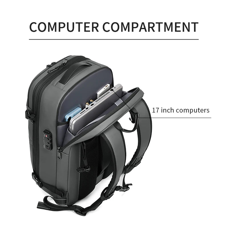 Zaino da viaggio sottovuoto 40L bagaglio a mano – zaino business con scomparto laptop 17